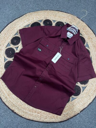 MEN'S HALF SHIRT (MAROON)